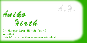aniko hirth business card