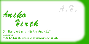 aniko hirth business card